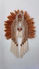 Cocar decorativo têxtil,arte indigena para moldura