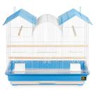 Cockatiel Cage Prevue Hendryx Triple Roof azul e branco Cockatiel Cage Prevue Hendryx Triple Roof azul e branco