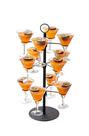 Cocktail Tree Stand Metal Drink Tower, 3 suportes de nível 12 pretos