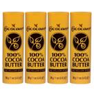 Cocoa Butter Stick Cococare 100% manteiga de cacau, 30 ml, pacote com 4