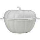 Cocotte Abóbora com Tampa Branca 1,65 L Germer Porcelanas