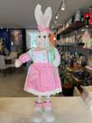 Coelha retlhs rosa 70cm patchwork c/1 un Coelha retlhs rosa 70cm patchwork c/1 un