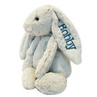Coelhinho de pelúcia personalizado bordado com nome de criança para a Páscoa Coelhinho de pelúcia personalizado bordado com nome de criança para a Páscoa