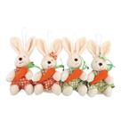 Coelhinhos de Pelúcia Xadrez 1un Cores Sortidas Verde e Laranja 12 cm cada Lembrancinha
