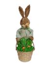Coelho com cesta e cenouras 40cm