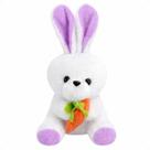 Coelho Da Páscoa Pelúcia Com Cenoura Fofo Para Cestas E Mesa Cor Lilas