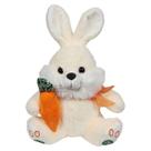 Coelho De Pelúcia Com Cenoura 30cms - Creme