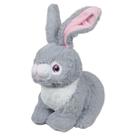 Coelho De Pelúcia Peludinho Tuka Sentado 30Cms - Cinza