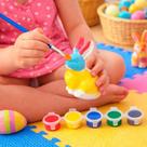Coelho Páscoa Para Colorir Pintar Com Pincel Tinta Kit 32pçs