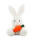 Coelho Pelúcia Branco com Cenoura 46cm