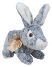 Coelho Pelúcia Tuka Peludinho Com Laço 28CMS - Cinza Azulado