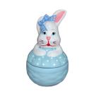 Coelho Pote - Feliz Pascoa - Porta Bombons Azul Menino