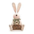 Coelho sentado com gravata e em tecido 40cm ou Coelho sentado com cenoura placa Happy Easter em tecido 40cm Coelho sentado com gravata e em tecido 40cm ou Coelho sentado com cenoura placa Happy Easter em tecido 40cm