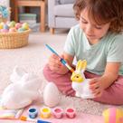 Coelhos Ovos Páscoa Para Colorir Com Tintas Pincel Kit 30pçs