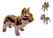 Cofre Cachorro Em Porcelana Cor Metalizada