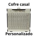 Cofre Desafio de Casal Cofrinho Personalizado em MDF Branco