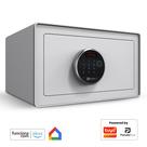 Cofre Eletrônico Digital Portátil Chave Senha Compatível Alexa Google Home App Panda Plus Tuya 25x35x25 Preto