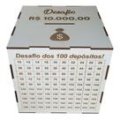 Cofre MDF Desafio 1Mil / 5Mil / 10Mil / 20Mil - Caixa De Madeira - Escolha Sua Meta