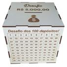 Cofre MDF Desafio 1Mil / 5Mil / 10Mil / 20Mil - Caixa De Madeira - Escolha Sua Meta Valores:5 Mil