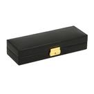 Cofre WOLF Heritage Black com 7 compartimentos para joias