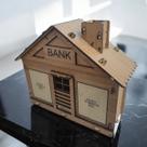 Cofrinho Cofre CASA BANCO Dinheiro Woodbox Japones Poupança R