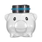 Cofrinho digital de contagem de moedas transparente em PVC Savings J