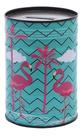 Cofrinho P/ Moedas Decorativo Caixa de Dinheiro Metal Cofre Flamingo