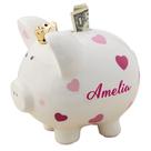 Cofrinho Personalizado Universo Bebê Menina Rosa - Cerâmica