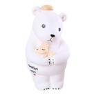 Cofrinho Polar Bear para crianças em vinil plástico 15x13x24cm