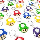 Cogumelo Coloridos 10un Chaveiro Super Mario Lembrancinha Luig Toad yoshi