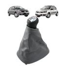 Coifa Câmbio Manopla Clio 2000 01 02 03 04 05 06 07 08 09 10 a 2016 Cinza C/Base