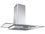 Coifa de Parede 80cm Vidro Reto Duto Slim Fogatti Inox