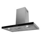 Coifa de Parede 90cm Infinity 127V Vidro Digital Touch Preto Inox Fischer