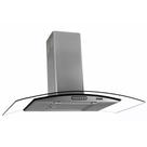 Coifa de Parede 90cm Vidro Curvo Inox Duto Slim Terim Inox 110V