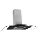 Coifa de Parede 90cm Vidro Curvo Terim Preto Com Inox 220V
