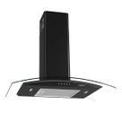 Coifa de parede clean vidro curvo black 75cm 110v fogatti