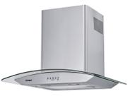 Coifa de Parede Consul 60 cm Inox 4 bocas com design em vidro e aviso lavar filtro - CAP60AR