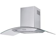 Coifa de Parede Consul 90 cm Inox 5 e 6 bocas com design em vidro e aviso lavar filtro - CAP90AR