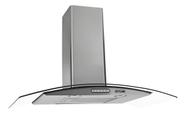 Coifa de Parede Fogatti Vidro Curvo Slim Inox 4 e 6 Bocas 90cm - 220v