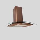 Coifa de Parede Ilha 3 Velocidades com Duto Cozinha 75CM Vidro Curvo Clean Nardelli Cobre 110V Coifa de Parede Ilha 3 Velocidades com Duto Cozinha 75CM Vidro Curvo Clean Nardelli Cobre 110V