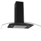 Coifa Fogatti De Parede Clean Vidro Curvo Black 90cm 127v Preto 127v