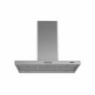 Coifa Ilha Com Exaustor Retangular Fogatti 90 cm Fogão Duto Slim 4 Lâmpadas Led Aço Inox 244W 220V