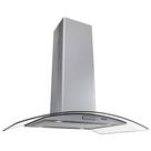Coifa Ilha Nardelli Vidro Curvo 90cm Inox 127v