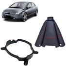 Coifa material sintético com Aro em Plástico Abs Câmbio Manual Honda Civic Lxs 2006 a 2011