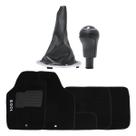 Coifa Preta Base Crom. + Manopla Aro Crom.(100160E) + Tapetes Bordados Gol G3