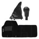 Coifa Preta Base Longa + Manopla Aro Crom.(100168D) + Tapetes Bordados Gol Quadrado