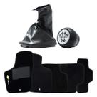 Coifa Preta c/ Base + Manopla Mod.2000 5M Res.Prata(400457B) + Tapetes Bordados Celta