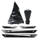 Coifa Preta + Manopla Crom. (700752) + Soleira Peugeot 206