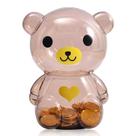 Coin Bank Clear Bear Home Piggy Bank Plástico transparente