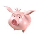 Coin Bank Funny Flying Piggy PVC para decoração de casa infantil 18x17,3 cm Coin Bank Funny Flying Piggy PVC para decoração de casa infantil 18x17,3 cm